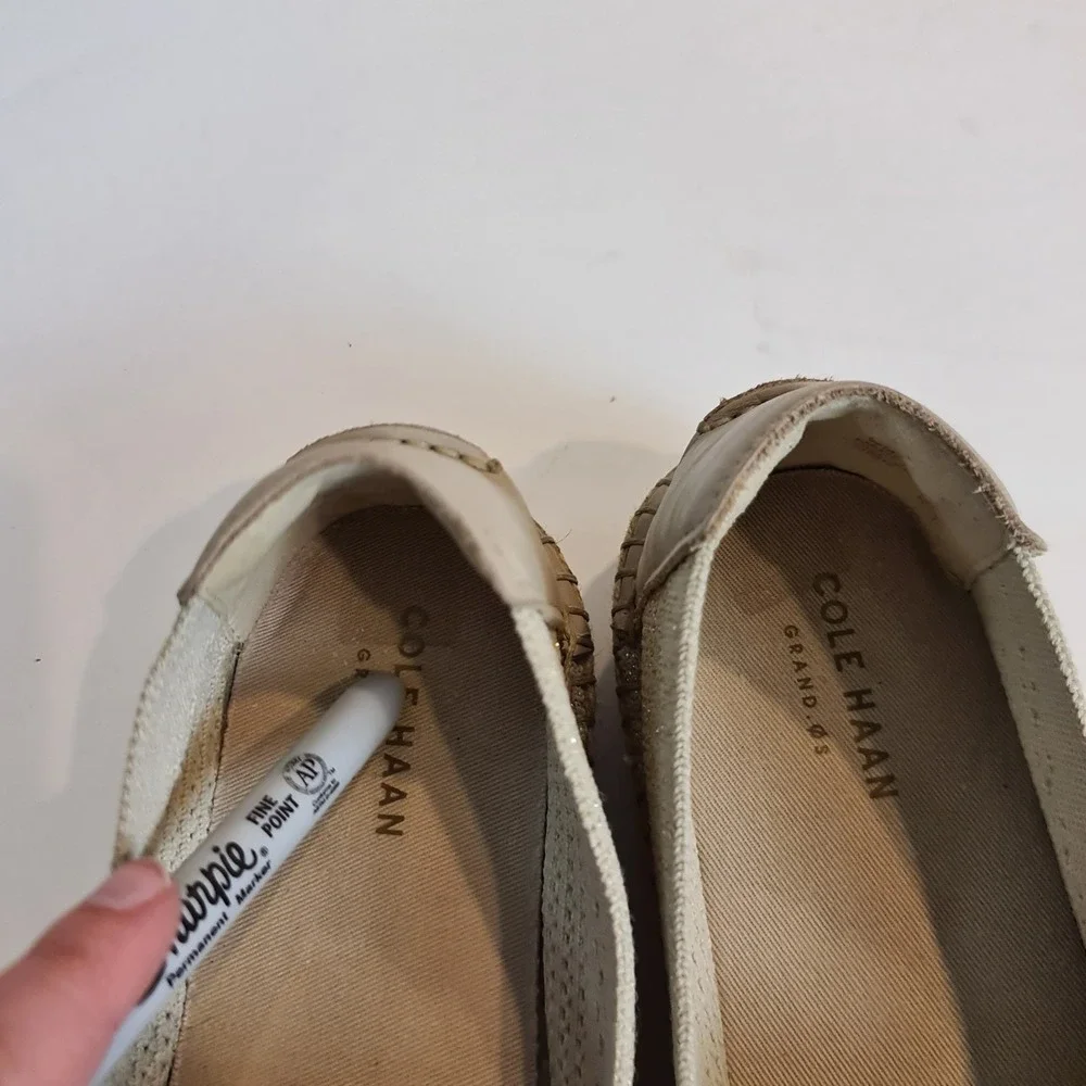 COLE HAAN Cloudfeel Stitchlite Espadrille Loafer Women's Size US‎ 9B Beige Shoes
